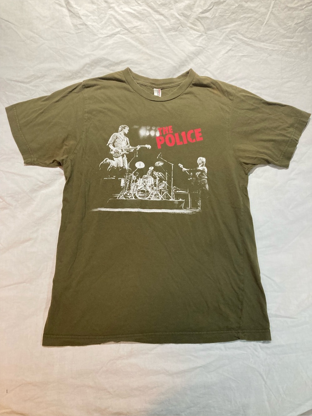 2008 Tour The Police Concert T-shirt, Double sided, size medium, Anvil